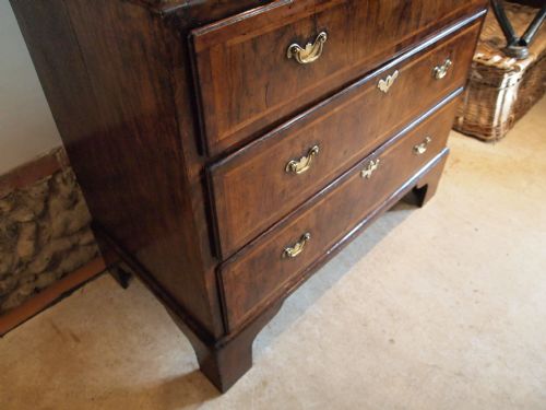 fig 3. Chest of drawers small George II Walnut chest on chest original brasses c1730
