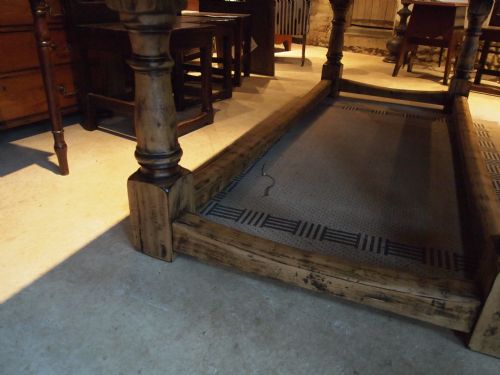 fig 2. Table solid Oak refectory dining table 17th century style c1920