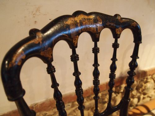 fig 1. Chairs a rare pair of Regency Chinoiserie George IV beech chairs c1825