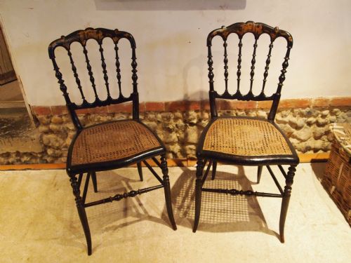 fig 2. Chairs a rare pair of Regency Chinoiserie George IV beech chairs c1825