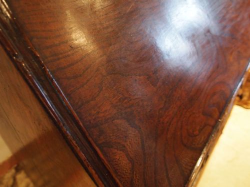 fig 2. Cupboard A rare solid Elm 18th century in the form of a bureau cupboard c1700