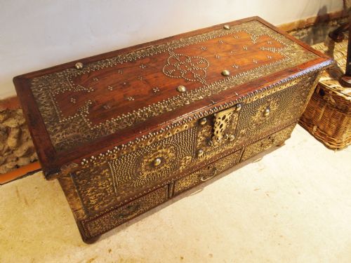 fig 1. Chest coffer blanket box coffee table Zanzibar chest Victorian period c1870