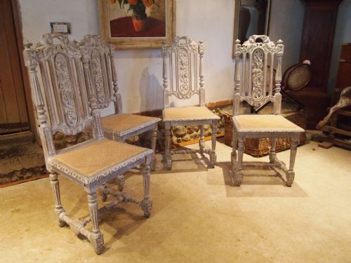 Chairs Victorian Carved Oak Bergere Seats Limed Oak Dining Chairs C1880