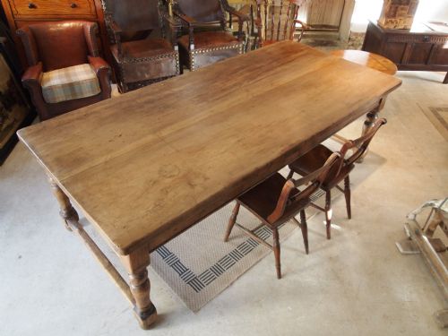 fig 2. Table Victorian Norfolk refectory farmhouse dining table Sycamore and Pine c1860