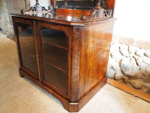 fig 2. Cabinet bedside canterbury Fine quality Victorian Burr and figured Walnut c1870
