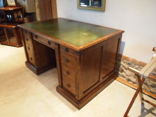 Desk Superb Rare Gillows Wellington Desk Fully Stamped Victorian Oak C1870