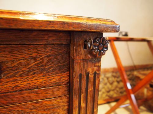 fig 1. Desk superb rare Gillows Wellington desk fully stamped Victorian Oak c1870