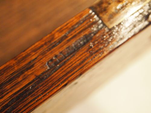 fig 2. Desk superb rare Gillows Wellington desk fully stamped Victorian Oak c1870