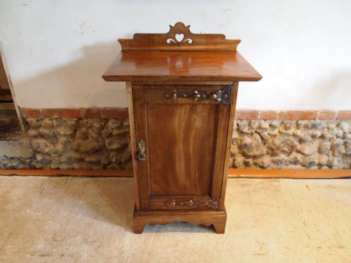 Cabinet Bedside Cupboard Arts and Crafts Walnut C1900