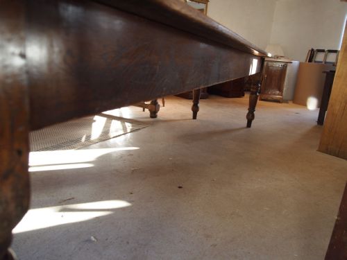 fig 2. Table Victorian Oak refectory kitchen dining table school table seats 12 c1860