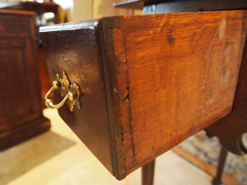 fig 2. Lowboy table George II Oak original handles console hall c1740