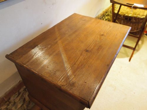 fig 1. Dough bin table shoe box blanket box Victorian Pine c1880