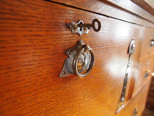 fig 1. Chest of drawers Arts and Crafts Victorian Oak c1880