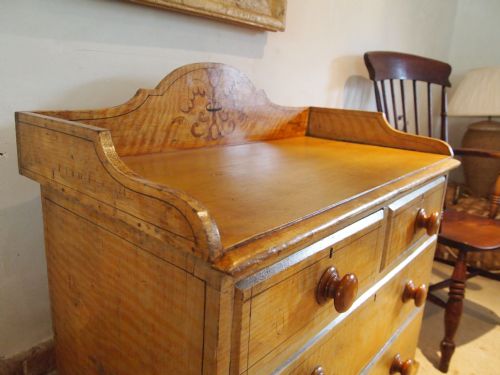 fig 3. Chest of drawers rare original paint Victorian Pine c1840