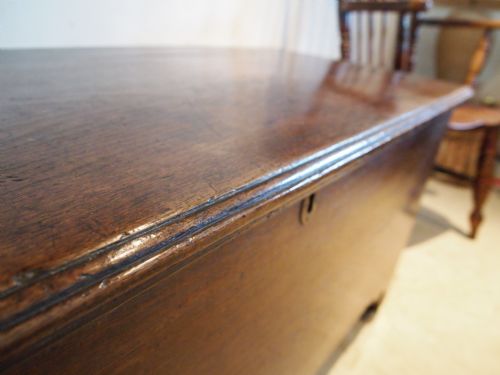fig 2. Coffer chest blanket box George I Oak traditional six plank chest c1720