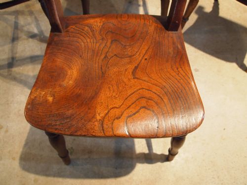 fig 2. Chairs eight Victorian Windsor East Anglian knifeback chairs Beech and Elm c1870