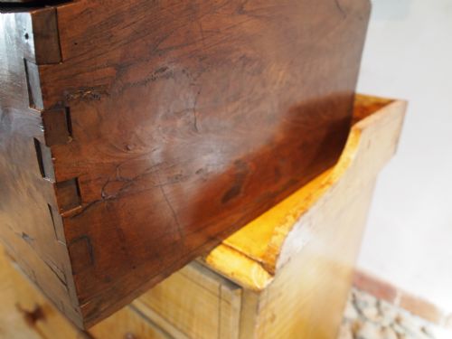 fig 3. Box Bible box Queen Anne Elm working lock and key c1700