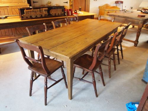Table Dining French Farmhouse Refectory Table Victorian Period Oak and Pine C1870