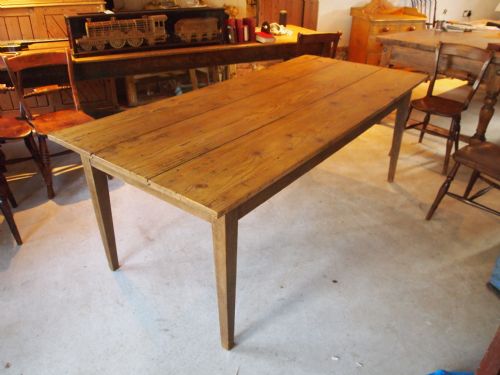 fig 2. Table dining French farmhouse refectory table Victorian period Oak and Pine c1870