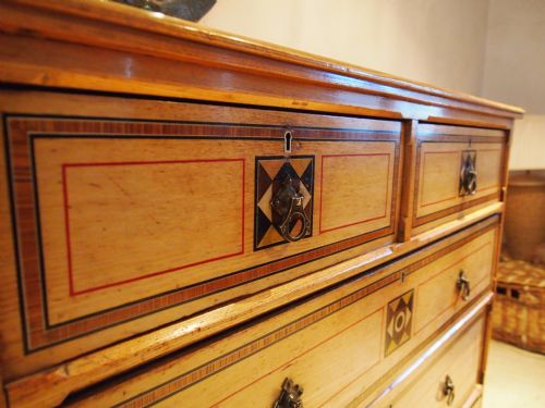 fig 1. Chest of drawers Arts and Crafts Victorian Ash Maple and Co c1890
