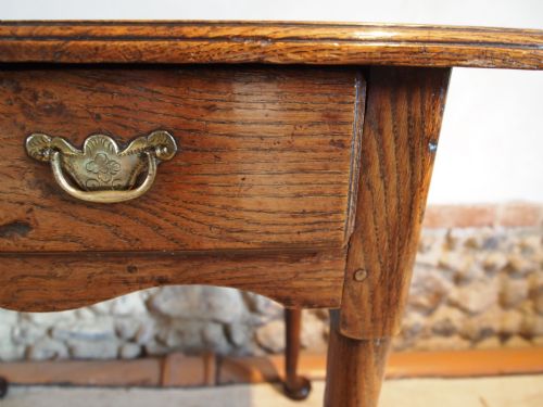fig 2. Table Lowboy George II Oak original handles c1750
