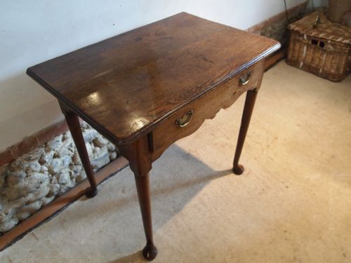fig 3. Table Lowboy George II Oak original handles c1750