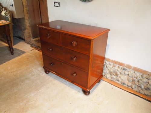 fig 1. Chest of drawers Victorian Mahogany small size c1860