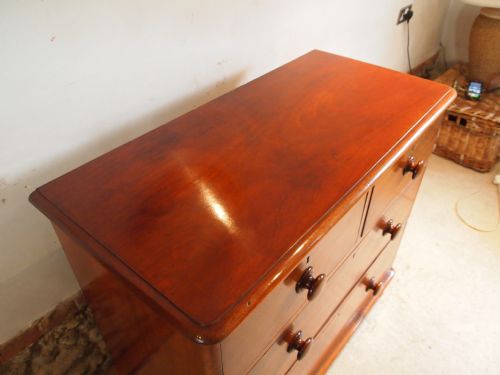 fig 3. Chest of drawers Victorian Mahogany small size c1860