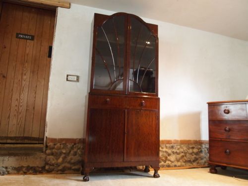fig 3. Bookcase Art Deco plum pudding Mahogany Made by Leonard Davis London c1925