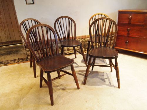 fig 2. Chairs Victorian Windsor kitchen chairs Beech Ash and Elm c1880