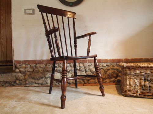 Chair Victorian Windsor Grandfather Chair Beech and Elm C1880