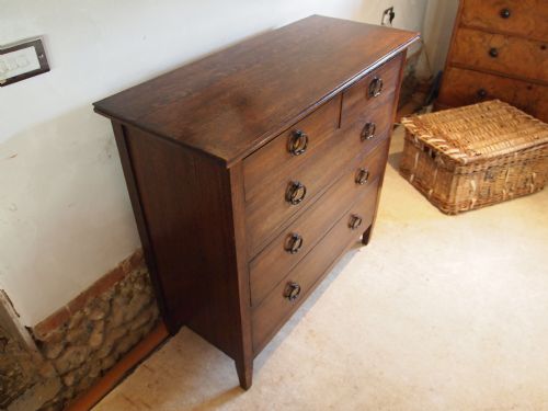 fig 2. Chest of drawers Arts and Crafts Oak c1900