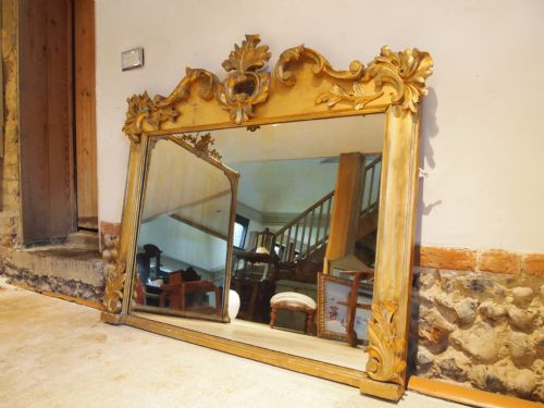 Mirror Victorian Carved Giltwood Original Plate and Gilding C1850