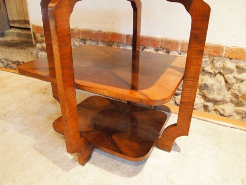fig 2. Table Art Deco Walnut coffee table three tier c1930