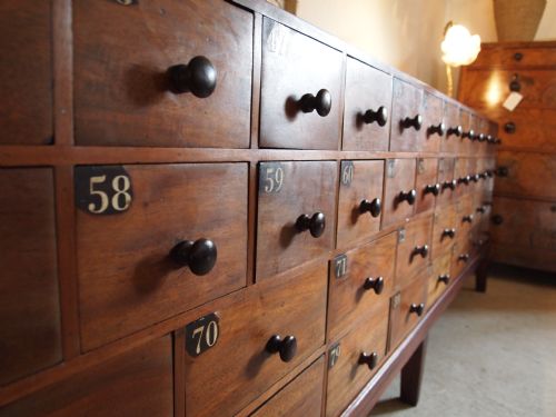 fig 3. Chest of drawers Edwardian Apothecary chest c1910