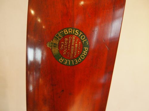 fig 1. Propeller WWI Bristol F.2 fighter mounted c1920