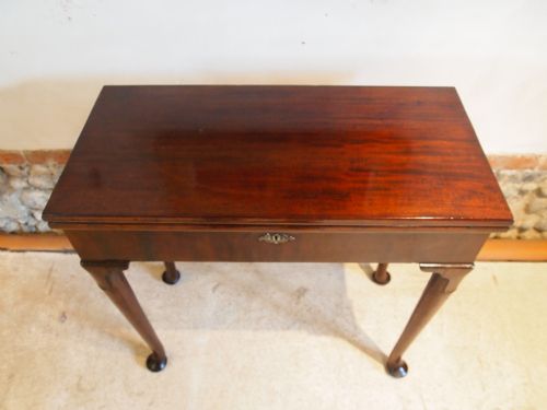 fig 1. Table George II Mahogany hall console tea or card table c1740