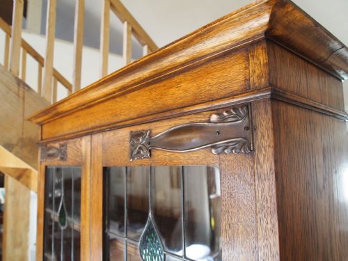 fig 2. Bookcase Arts and Crafts Oak c1890