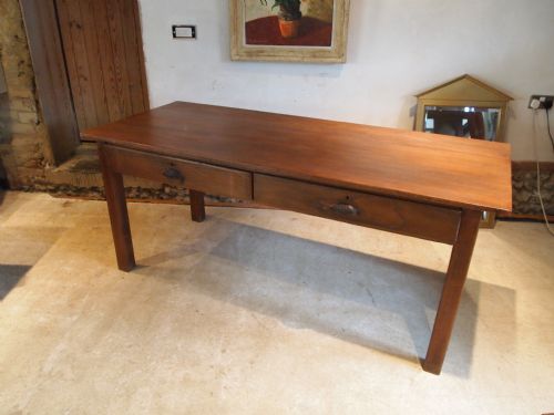 fig 1. Table Oak refectory school dining table c1900