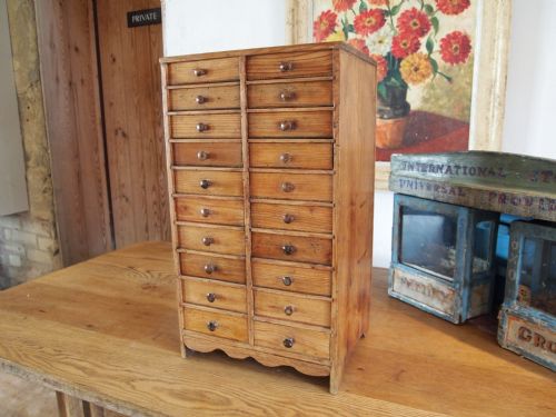Chest of Drawers Collectors Chest Victorian Pine C1880