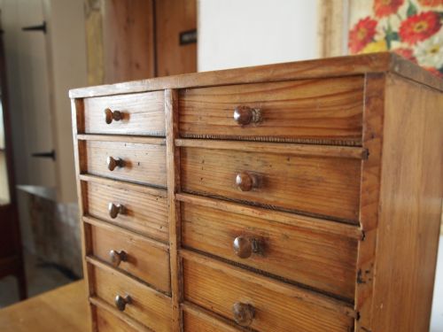 fig 2. Chest of drawers collectors chest Victorian Pine c1880