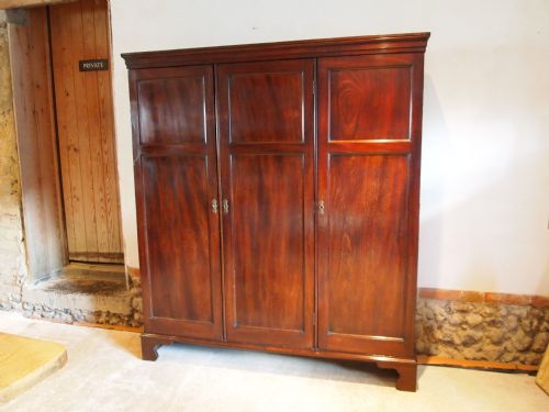 Cupboard Bookcase George III Mahogany Slim Hall Cupboard C1800