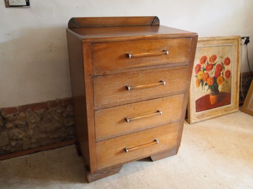 Chest of Drawers Art Deco Limed Oak C1925