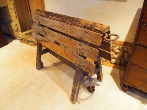 Saddle Horse Victorian Pine with Wheels C1890