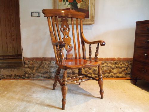 fig 2. Chair Magnificent Victorian Windsor Grandfather chair c1870