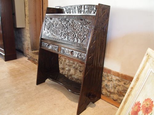 fig 3. Bureau arts and crafts aesthetic oriental c1900