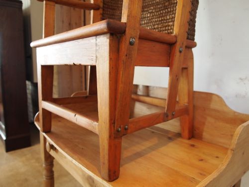fig 2. Chair rare Liberty and co 'Stronza' Orkney child's armchair c1901
