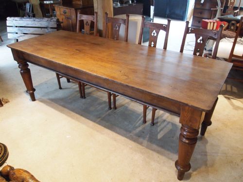 Table Victorian Oak Refectory Farmhouse Table C1870