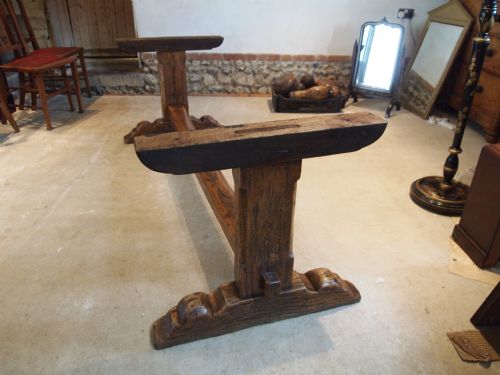 fig 1. Table Elm rectory dining farmhouse table single plank c1920