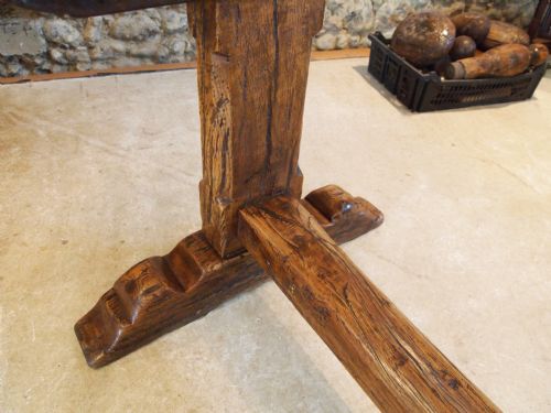 fig 2. Table Elm rectory dining farmhouse table single plank c1920